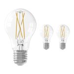Lot 3x Calex Smart Tuya Wifi E27 Poire Filament 7W 806lm - 818-830 Accordable Blanc | Dimmable - Remplacement 60W
