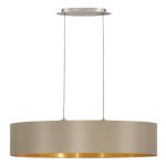 Eglo Suspension Luminaire Maserlo Échantillon Nickel Satiné | Convient pour 2x E27
