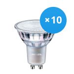 Lot 10x Philips MASTER Value LED Spot GU10 PAR16 4.9W 365lm 36D - 930 Blanc Chaud | Meilleur rendu des couleurs - Dimmable - Équivalent 50W